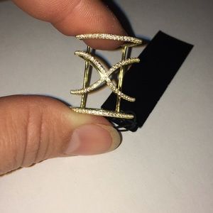 Gold-tone Sterling Silver Ring
